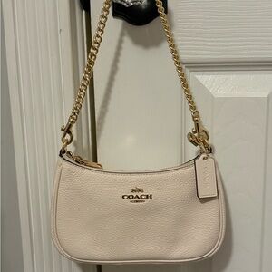 Coach gold/chalk Teri mini shoulder bag